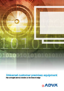 Universal customer premises equipment application brochure cover