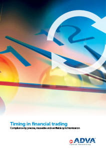 Timing in financial trading application brochure cover